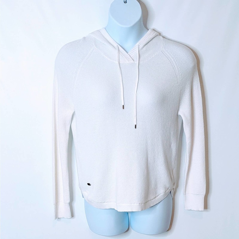 Ralph Lauren Medium Weight White Cotton Knit Hoodie Women's Size L